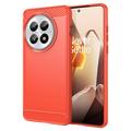 OnePlus 13 Brushed TPU Case - Carbon Fiber - Red