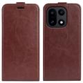OnePlus 15 Vertical Flip Case with Card Slot - Brown