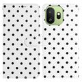 OnePlus 15T Polka Dot Pattern Wallet Case - White