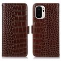 OnePlus Ace 6 Ultra Crocodile Series Wallet Leather Case with RFID - Brown