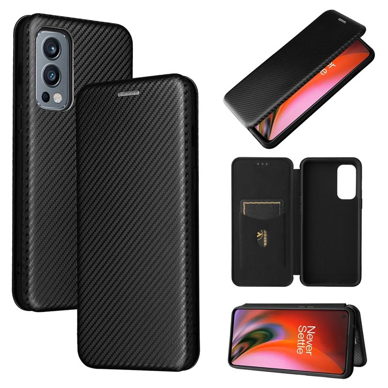 OnePlus Nord 2 5G Flip Case Carbon Fiber
