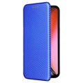 OnePlus Nord 2 5G Flip Case - Carbon Fiber - Blue