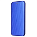 OnePlus Nord 2 5G Flip Case - Carbon Fiber - Blue