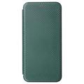 OnePlus Nord 2T Flip Case - Carbon Fiber - Green