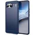 OnePlus Nord 4 Brushed TPU Case - Carbon Fiber - Blue