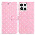 OnePlus Nord 6 Polka Dot Pattern Wallet Case - Pink