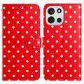 OnePlus Nord 6 Polka Dot Pattern Wallet Case - Red