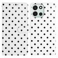 OnePlus Nord 6 Polka Dot Pattern Wallet Case - White