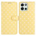 OnePlus Nord 6 Polka Dot Pattern Wallet Case - Yellow