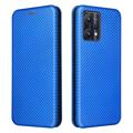 OnePlus Nord CE 2 Lite 5G Flip Case - Carbon Fiber - Blue