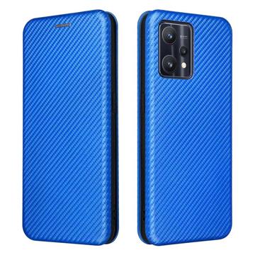 OnePlus Nord CE 2 Lite 5G Flip Case - Carbon Fiber - Blue