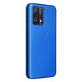 OnePlus Nord CE 2 Lite 5G Flip Case - Carbon Fiber - Blue