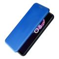 OnePlus Nord CE 2 Lite 5G Flip Case - Carbon Fiber - Blue