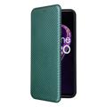 OnePlus Nord CE 2 Lite 5G Flip Case - Carbon Fiber - Green