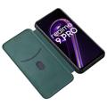 OnePlus Nord CE 2 Lite 5G Flip Case - Carbon Fiber - Green