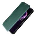OnePlus Nord CE 2 Lite 5G Flip Case - Carbon Fiber - Green