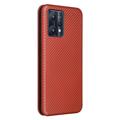 OnePlus Nord CE 2 Lite 5G Flip Case - Carbon Fiber - Orange