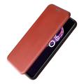 OnePlus Nord CE 2 Lite 5G Flip Case - Carbon Fiber - Orange