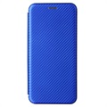 OnePlus Nord CE 5G Flip Case - Carbon Fiber - Blue