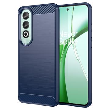 OnePlus Nord CE4 Brushed TPU Case - Carbon Fiber - Blue