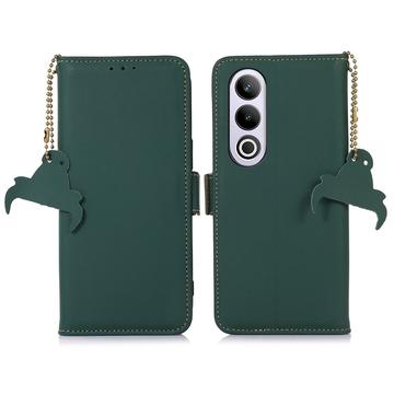 OnePlus Nord CE4 Wallet Leather Case with RFID - Green