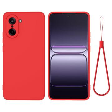 OnePlus Nord CE5 Liquid Silicone Case with Hand Strap - Red