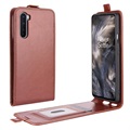OnePlus Nord Vertical Flip Case with Card Slot - Brown