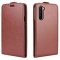 OnePlus Nord Vertical Flip Case with Card Slot - Brown