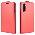 OnePlus Nord Vertical Flip Case with Card Slot - Red