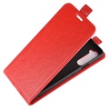 OnePlus Nord Vertical Flip Case with Card Slot - Red