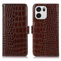 OnePlus Turbo 6/6V Crocodile Series Wallet Leather Case with RFID - Brown