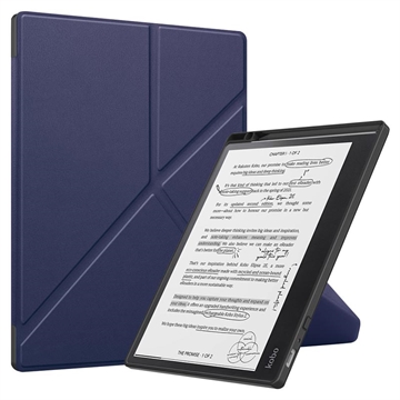 Kobo Elipsa 2E Origami Stand Folio Case - Dark Blue