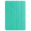 iPad 10.2 2019/2020/2021 Origami Stand Folio Case - Cyan