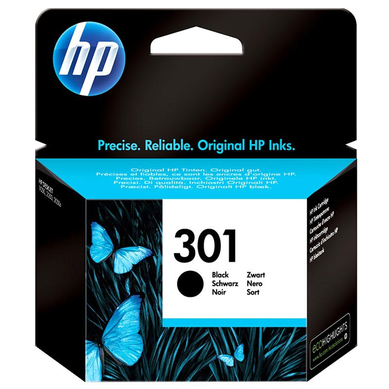 Voordracht Graf Spreek luid HP 301 Ink Cartridge - Deskjet 1000, 2540 AiO, Officejet 2620 AiO - Black