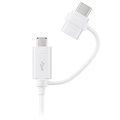 Samsung Combo Cable EP-DG930DWEGWW - USB-C & MicroUSB - 1.5m - White