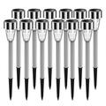 Outdoor Decorative Waterproof Anti-Deform Stainless Steel Brightest Solar Lights - 12 Pcs.