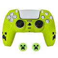 PS5 DualSense Controller Silicone Case with 2 Joystick Caps - Green