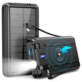 Psooo PS-158 Wireless Solar Powerbank with Flashlight - 10000mAh - Black