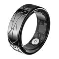 PX02 Crack Design Multi-Function Smart Ring with Photo Control - Size: 17.4 mm - Black
