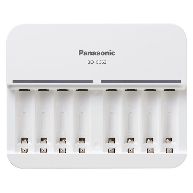 Panasonic Eneloop 8 X Aa Aaa Battery Charger Bq Cc63 White