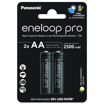 Panasonic Eneloop Pro BK-3HCDE/2CP Rechargeable AA Batteries 2500mAh - 2 Pcs.