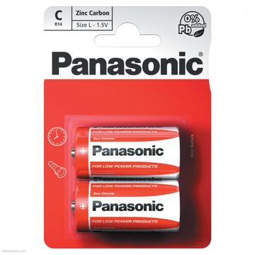 Panasonic R14/C Zinc-Carbon Battery - 2Pcs. - 1.5V