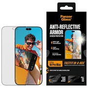 iPhone 18 Pro Max PanzerGlass Anti-Reflective Armor w. FastFit In-A-Box Screen Protector - 9H - Black Edge