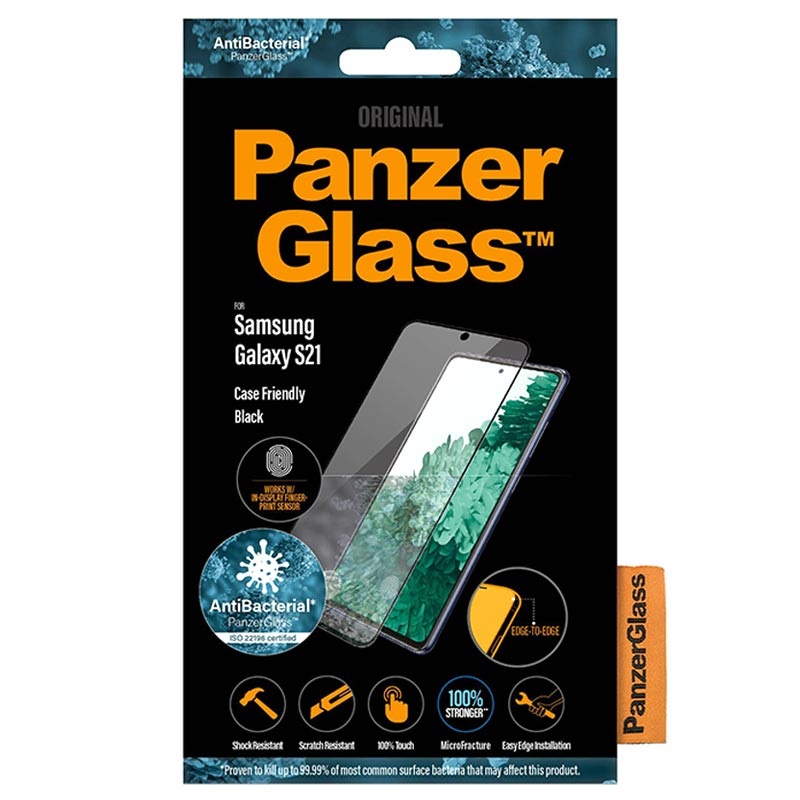 Panzerglass Cf Antibacterial Samsung Galaxy S21 5g Screen Protector Black Panzerglass Cf Antibacterial Samsung Galaxy S21 5g Screen Protector Black