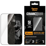 iPhone 17 Pro/18 Pro PanzerGlass Ceramic II Ultra-Wide Fit w. FastFit In-A-Box Screen Protector - 9H - Black Edge