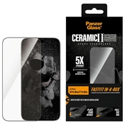iPhone 17 Pro Max/18 Pro Max PanzerGlass Ceramic II Ultra-Wide Fit w. FastFit In-A-Box Screen Protector - 9H - Black Edge