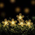 Peach Flower Light 50-LED 8-Mode Solar String Light Garden Path Yard Decor Lamp - Warm White