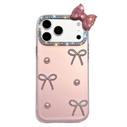 iPhone 18 Pro/17 Pro Pearl Bow Decor Hybrid Case - Pink