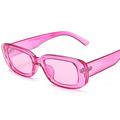 Petite-Fit Square-Frame Retro Sunglasses - Pink