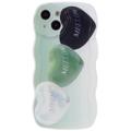 Stylish Wavy Edge iPhone 14 TPU Case - 3 Hearts